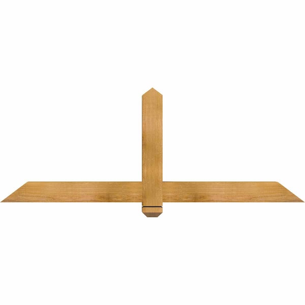Ekena Millwork Eugene Rough Sawn Timber Gable Bracket, Western Red Cedar, 60"W x 22"H x 4"D x 4"F, 9/12 Pitch GBW060X22X0404EUG00RWR - main